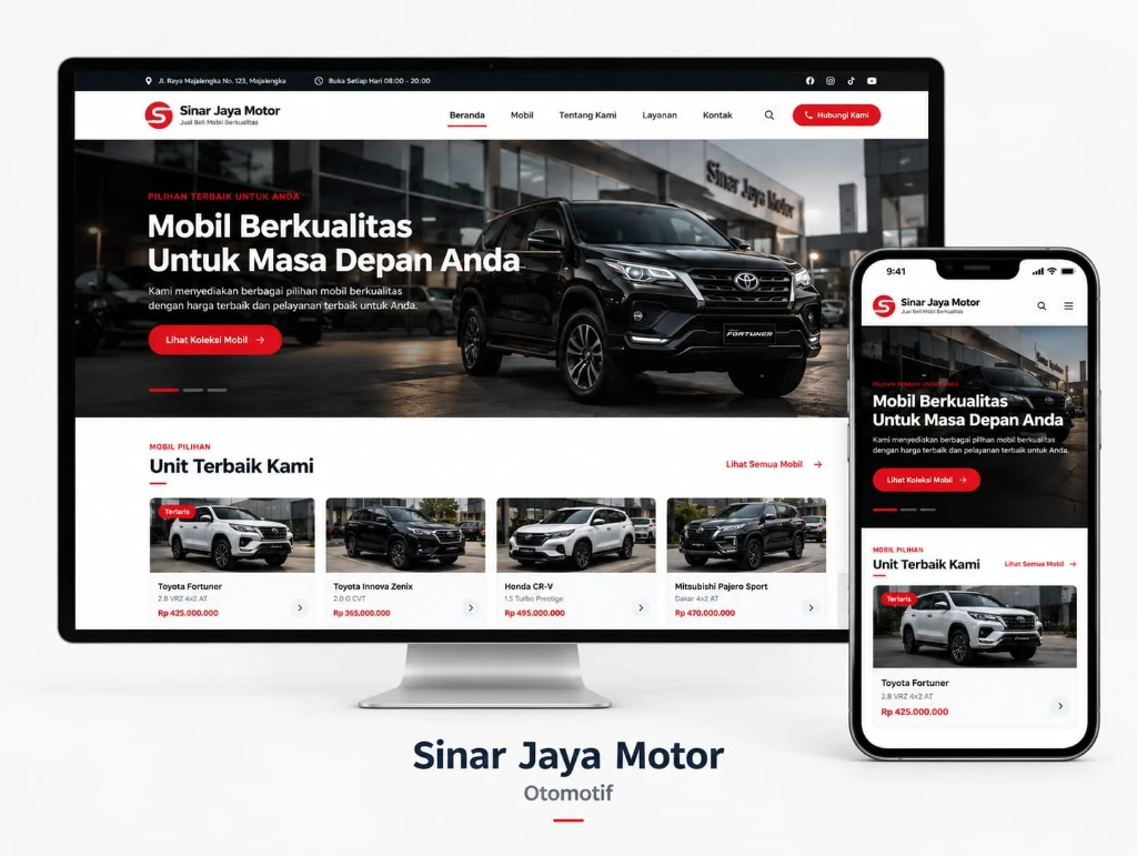 Website Otomotif Sinar Jaya Motor